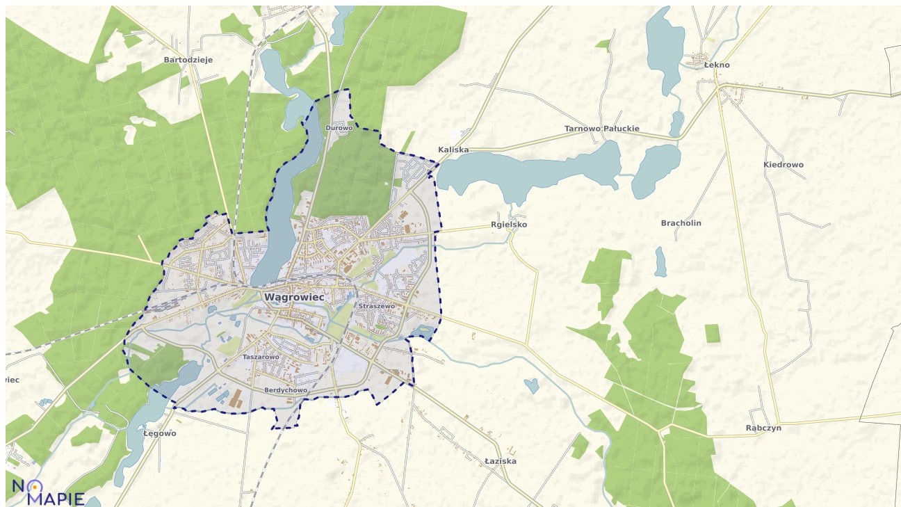 Mapa obszarów ochrony przyrody Wągrowca